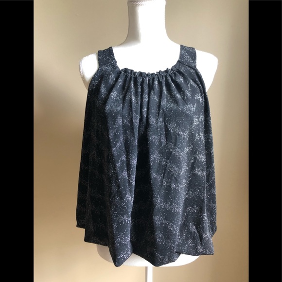 NWT Anthropologie Carly Shimmer Top in Black - Picture 2 of 8